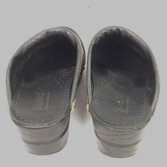 Sanita Black Brown Color Block Suede Studded Slip On Clog Women’s Size 37 - Picture 10 of 14